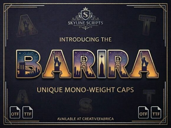 Barira: A Starry Display Font for Web Design