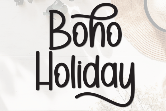 Boho Holiday: A Warm Display Typeface for Editorial Design