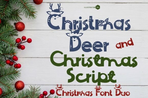 Christmas Deer Duo Font for Creative Projects