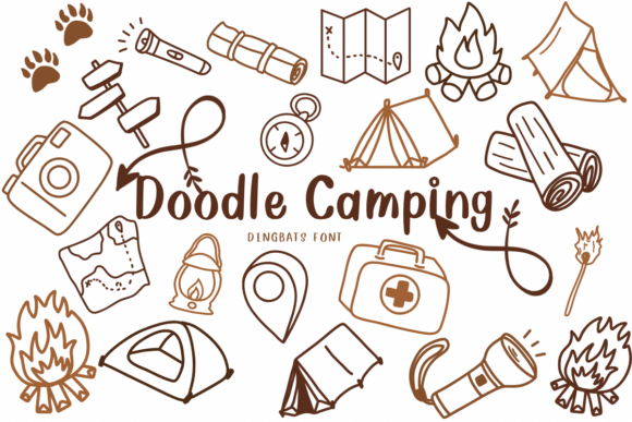 Doodle Camping Font for Creative Projects