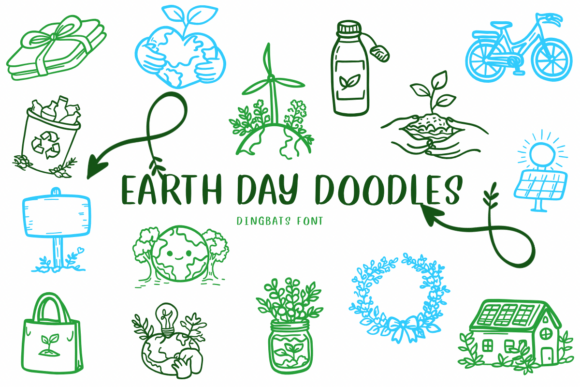 Earth Day Doodles Font