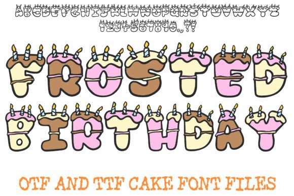 Frosted Birthday Cake Font