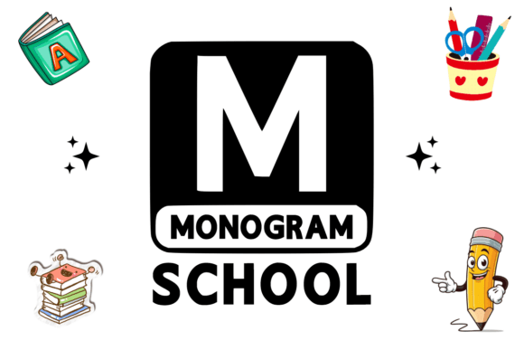 Monogram School Font for Editorial Design