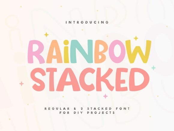 Rainbow Stacked: A Joyful Display Font