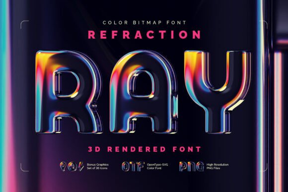 Refraction Ray: A Colorful Font for Business