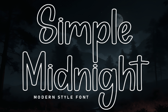 Simple Midnight Font for Handmade Creators
