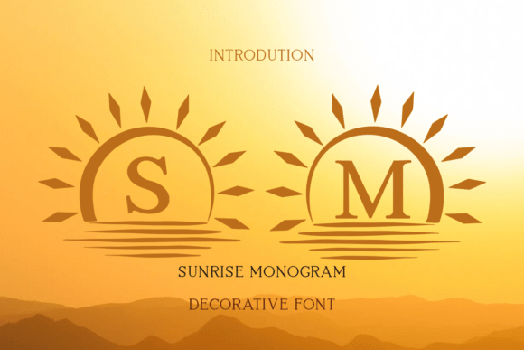Sunrise Monogram Font for Creative Projects