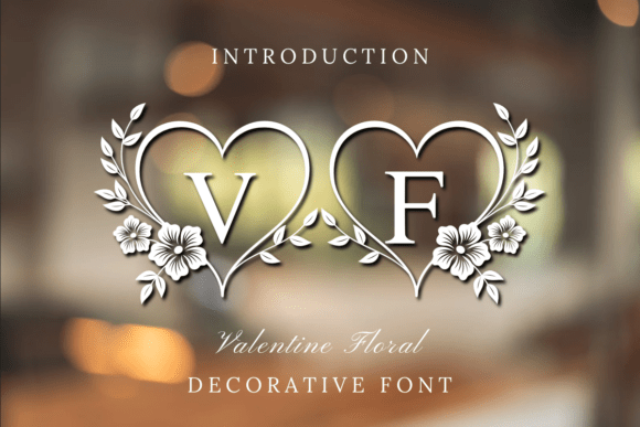 Valentine Floral Font for Web Design